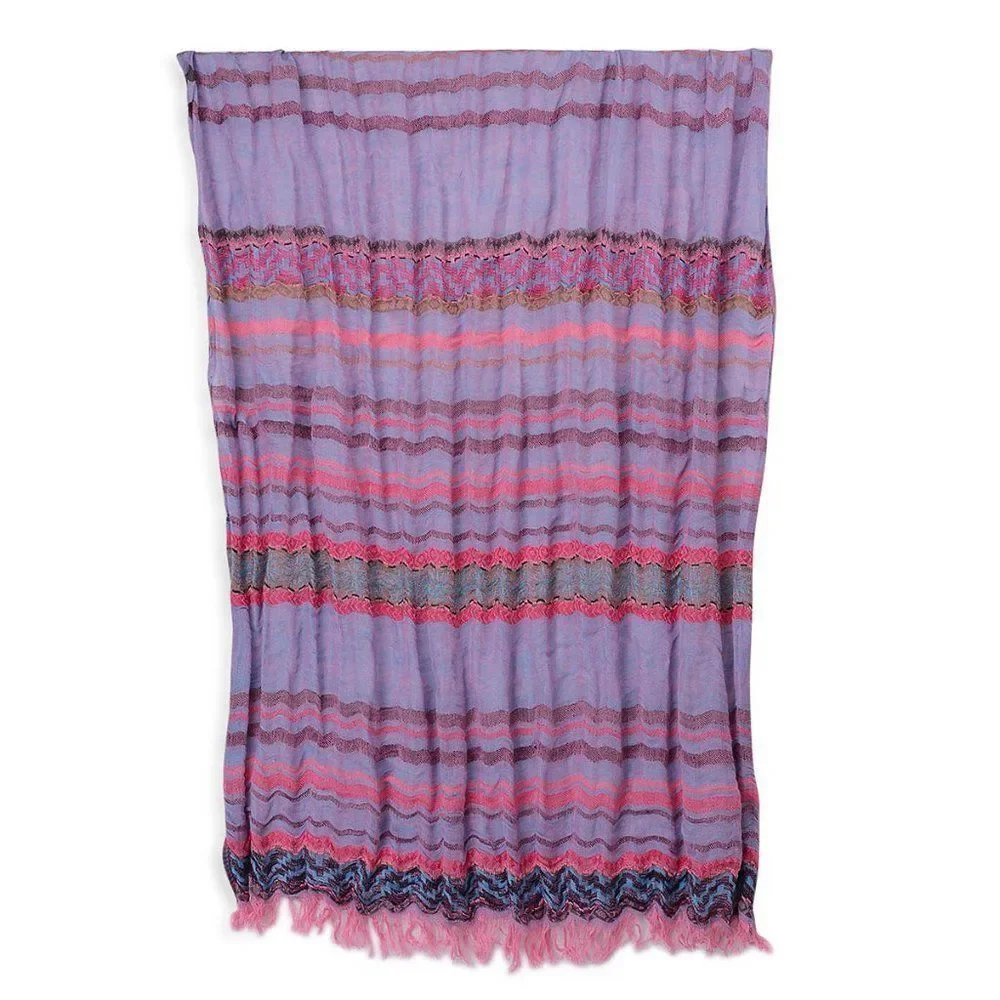 J Francis Scarf Striped Purple and Pink